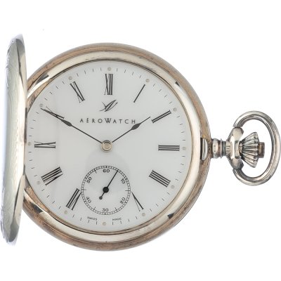 Montres de poche Aerowatch Pocket watches APW1078HW Savonette Voiture Argent