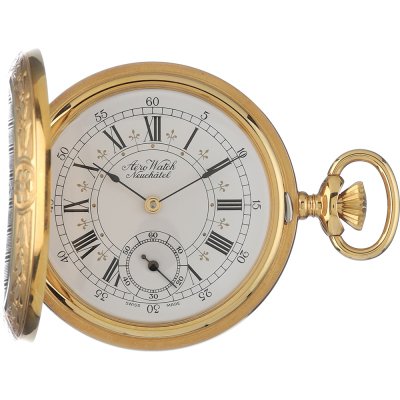 Montres de poche Aerowatch Pocket watches APW1082HW Savonette Les Fleurs-de-lis