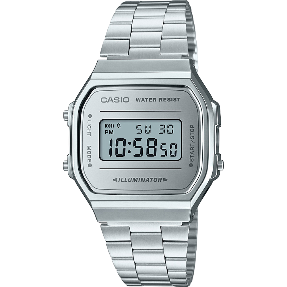 Montre Digitale Casio Vintage - Acier Inoxydable, étanche, Chronographe, Style Rétro Chic