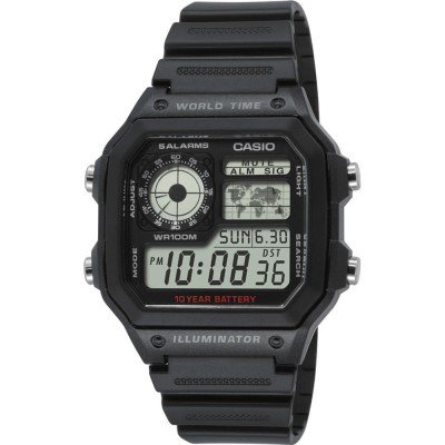Montre Casio Collection AE-1200WH-1A World Time