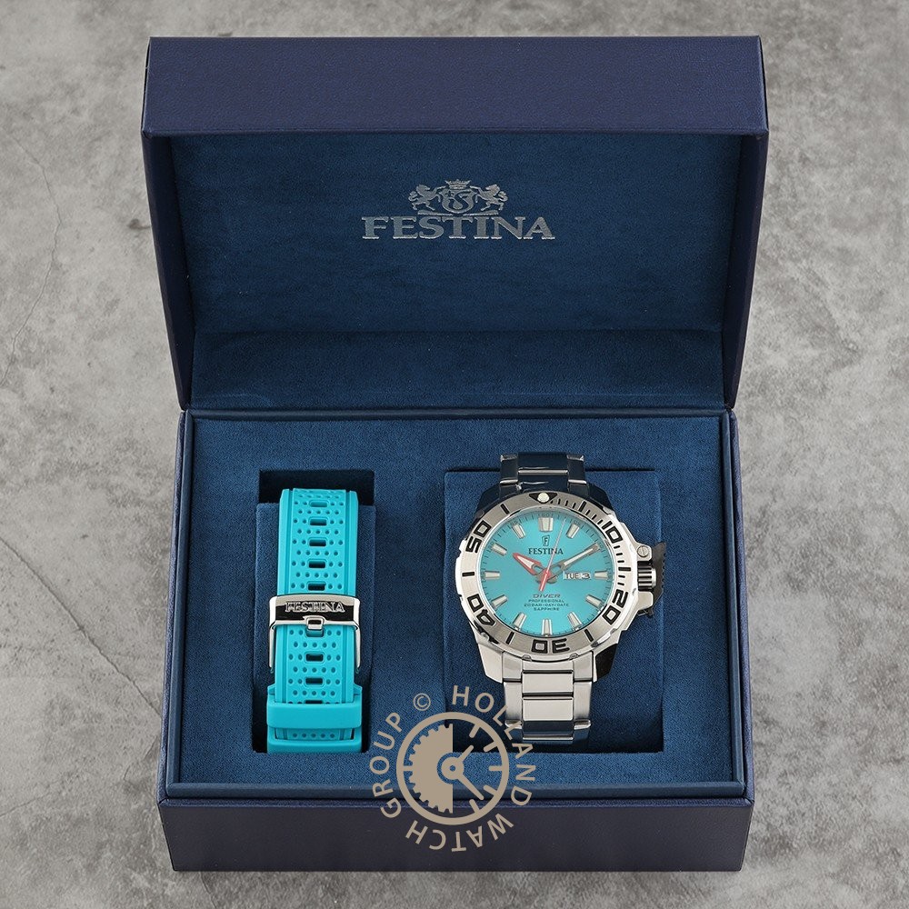 FESTINA BRACELET DE Montre Caoutchouc Bande Bleu Gris pour F16659/3 F16660 EUR 40,99 - FR