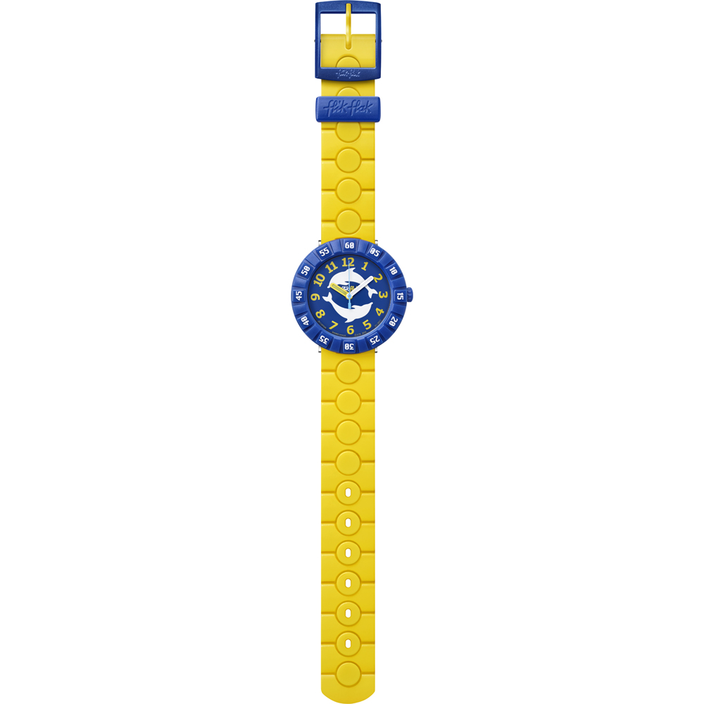 Montre Flik Flak 7+ Power Time FCSP056 Dolph in Yellow