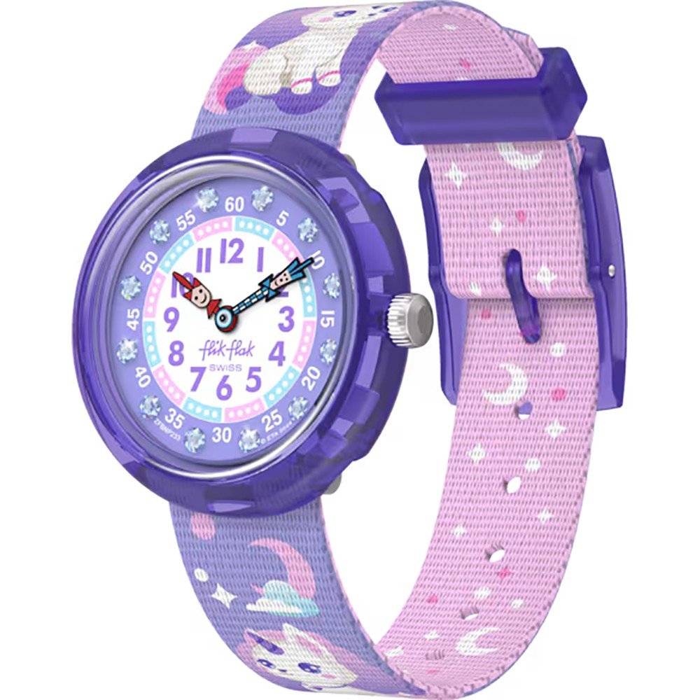 Montre Enfant Flik Flak Thème Espace Fusée - Occasion, Fonctionne, Idéale Pour Apprendre L'heure