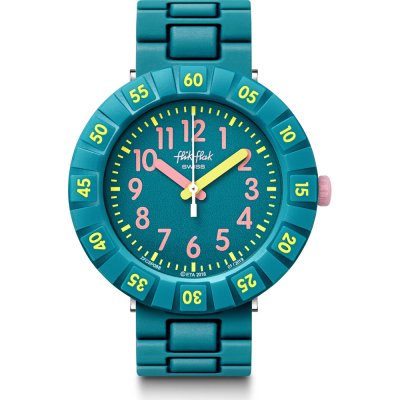 Montre Flik Flak 7+ Power Time FCSP088 Solo Petrol