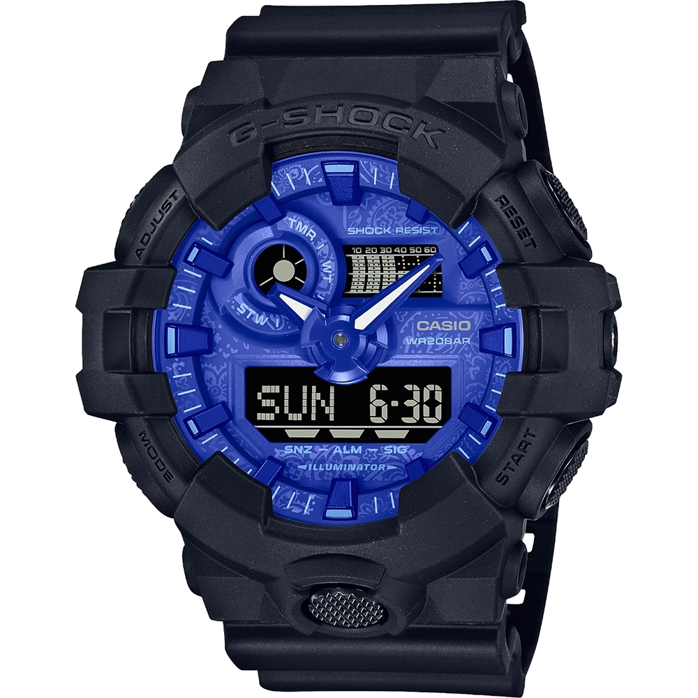 Montre G-Shock Classic Style GA-700BP-1AER Ana-Digi - Blue Paisley