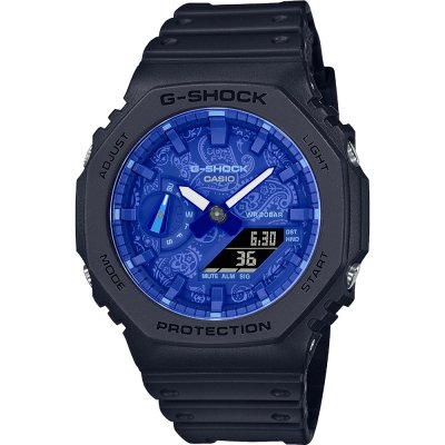 Montre G-Shock Classic Style GA-2100BP-1A Carbon Core - Blue Paisley