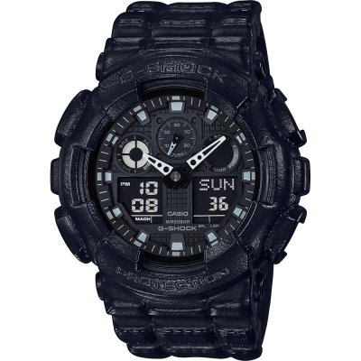 Montre G-Shock Classic Style GA-100BT-1A Black Out Texture