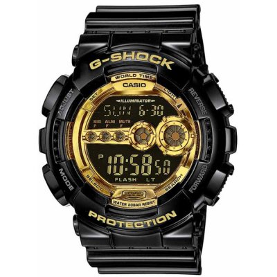 Montre G-Shock Classic Style GD-100GB-1 World Time - Garish Black