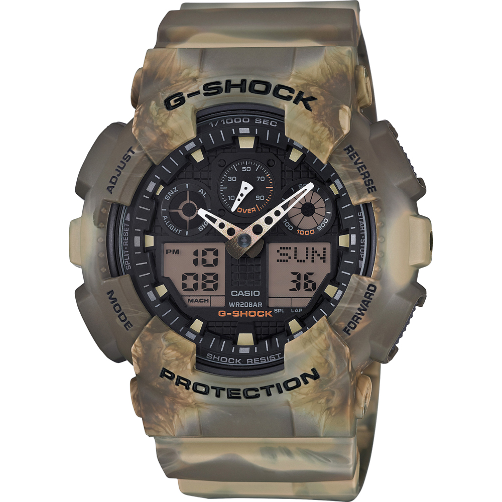 Montre G-Shock Classic Style GA-100MM-5A Marble Camouflage