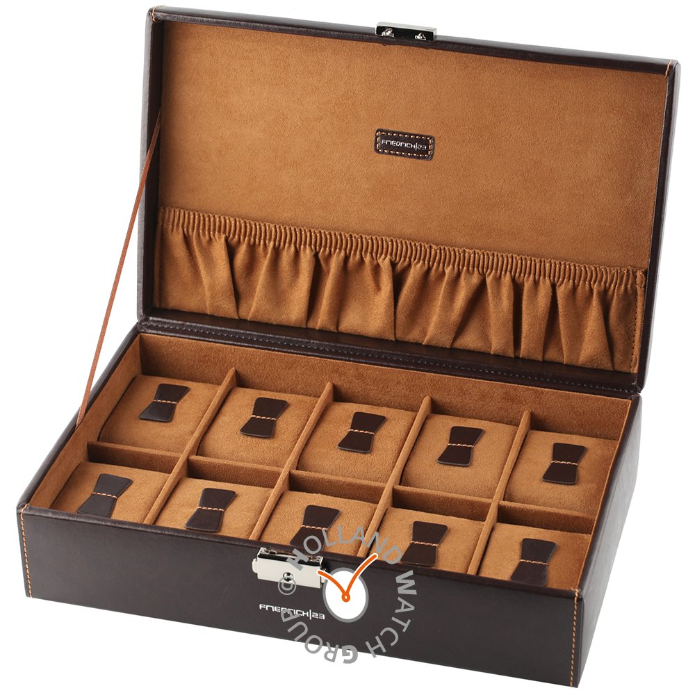 Boîte à montres HWG Accessories bond-10-Brown2 Watch storage box
