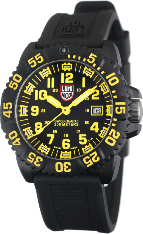 Luminox Watch Time 3 hands Navy Seal Colormark Yellow A.3055