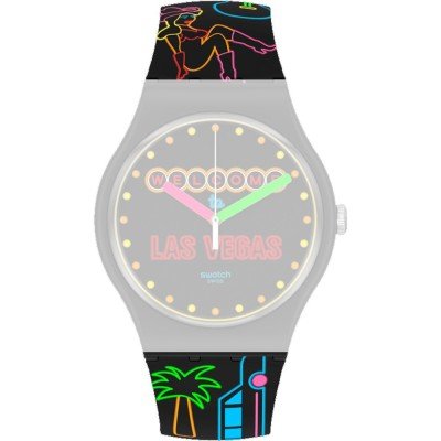 Bracelet Swatch Plastic - Originals Large (41mm) SUO/SO29/SO32 ASO29Z110 Greetings From Las Vegas