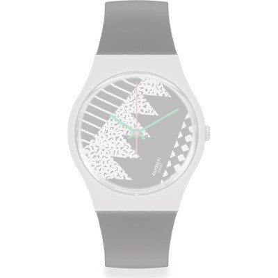 Bracelet Swatch Plastic - Originals Medium (34mm) /Access/Solar/Musicall/Stop - G/SK/SL/SR/SS/SO28 ASO31M100 Gre_Mem M