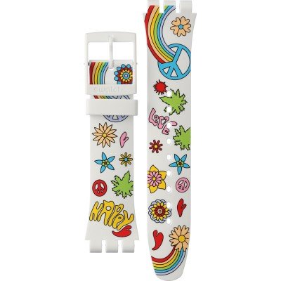 Bracelet Swatch Plastic - Originals Large (41mm) SUO/SO29/SO32 ASO32W107 Power Of Peace