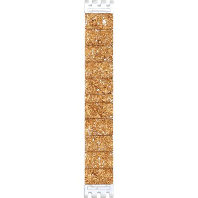Bracelet Swatch Plastic - Square SUB 18mm ASUBK159A SUBK159A Golden Jewel Large