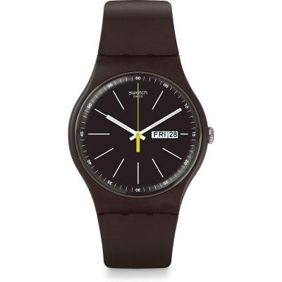 Montre Swatch Originals Large (41mm) SUOC704 Blue Browny