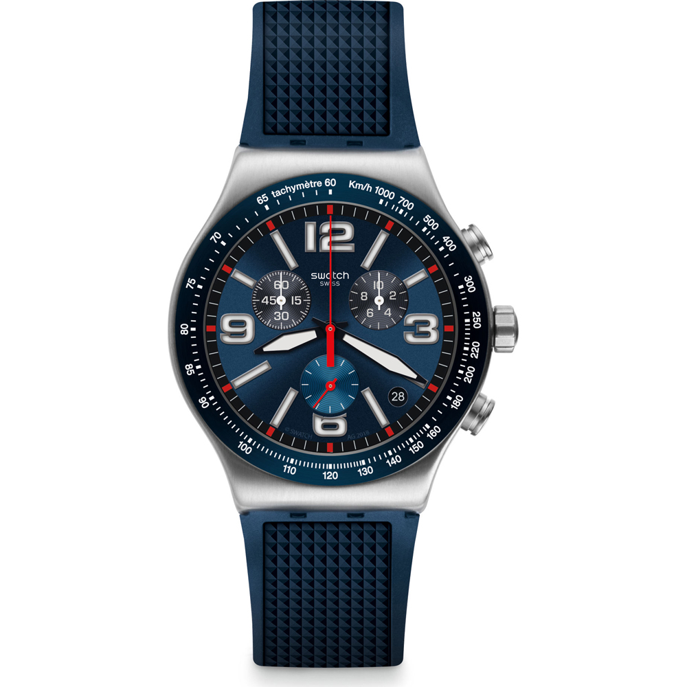 Montre Swatch Irony - Chrono New YVS454 Blue Grid