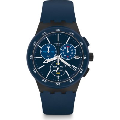 Montre Swatch New Chrono Plastic SUSB417 Blue Steward
