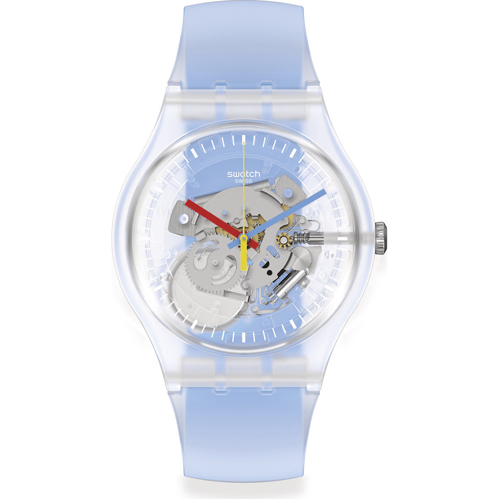 Montre Swatch NewGent SUOK156 Clearly Blue Striped