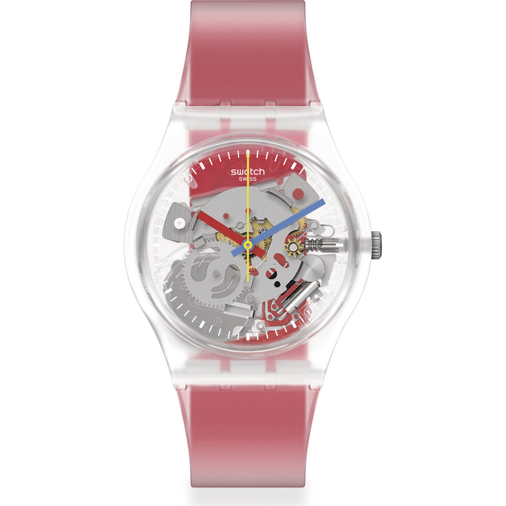 Montre Swatch Standard Gents GE292 Clearly Red Striped
