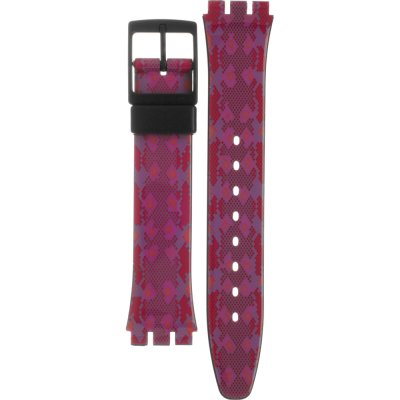 Bracelet Swatch Plastic - Originals Medium (34mm) /Access/Solar/Musicall/Stop - G/SK/SL/SR/SS/SO28 AGB255 GB255 Snaky Pink