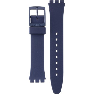 Bracelet Swatch Plastic - Originals Medium (34mm) /Access/Solar/Musicall/Stop - G/SK/SL/SR/SS/SO28 AGN416 GN416 Silver In Blue