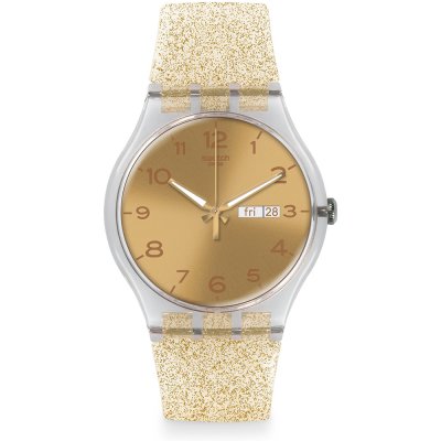 Montre Swatch Originals Large (41mm) SUOK704 Golden Sparkle