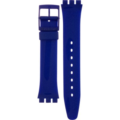 Bracelet Swatch Plastic - Originals Medium (34mm) /Access/Solar/Musicall/Stop - G/SK/SL/SR/SS/SO28 AGS142 GS142 Flaky Indigo