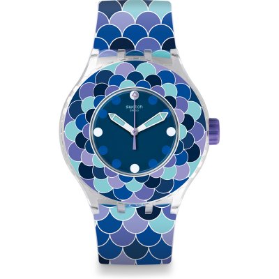 Montre Swatch Scuba Libre SUUK110 Pedrinha Azul