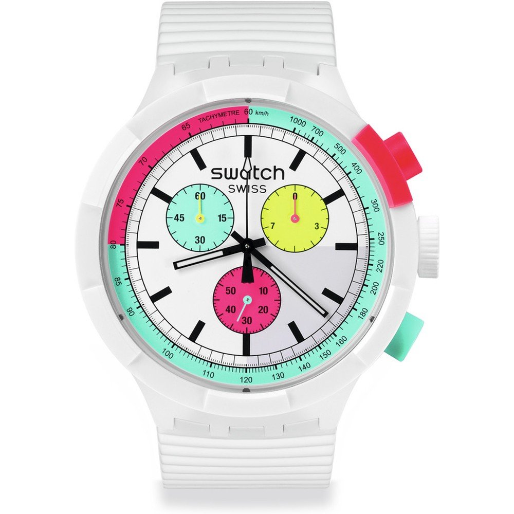 Montre Swatch Big Bold SB06W100 The Purity of Neon