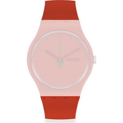 Bracelet Swatch Plastic - Originals Large (41mm) SUO/SO29/SO32 ASO29R700 SO29R700 1983 Red Vremja