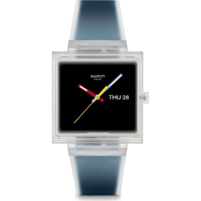 Montre Swatch What If - Square SO38K700 What If... Jelly see thru black?