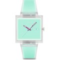 Montre Swatch What If - Square SO38K702 What If... Jelly see thru mint?