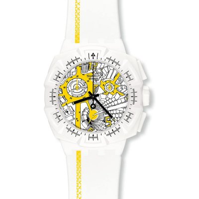 Montre Swatch Chrono Plastic SUIW410 Street Map Yellow