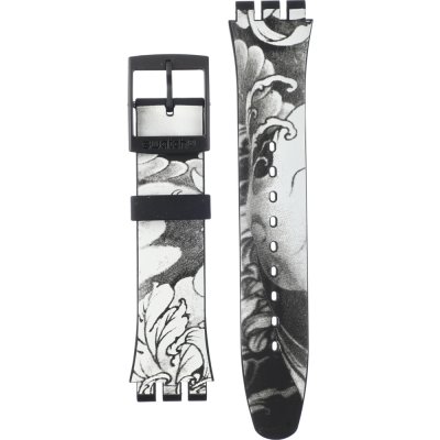 Bracelet Swatch Plastic - Originals Large (41mm) SUO/SO29/SO32 ASUOZ153 SUOZ153 Dark Graft