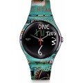 Montre Swatch Originals Large (41mm) SUOZ356 Ishtar by Jean-Michel Basquiat