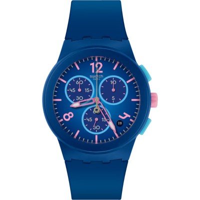 Montre Swatch New Chrono Plastic SUSN420 Blue Heelflip