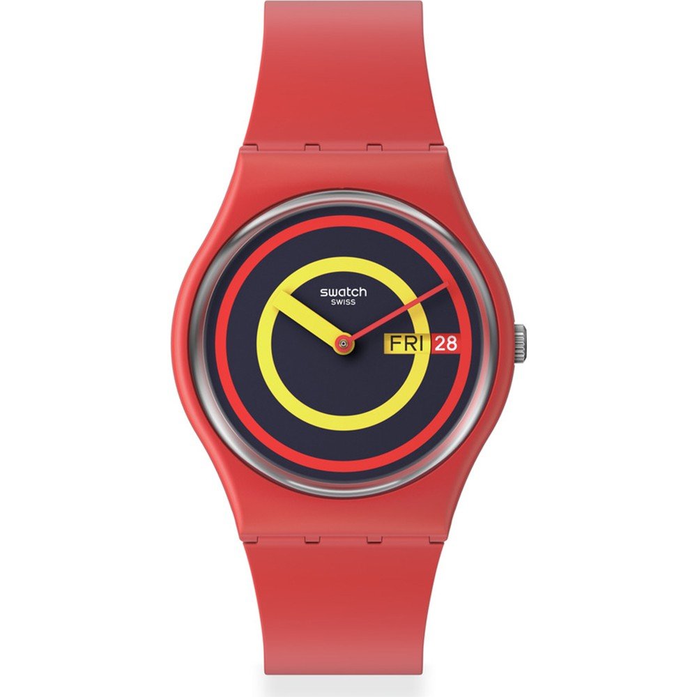 Montre Swatch Standard Gents SO28R702 Concentric Red