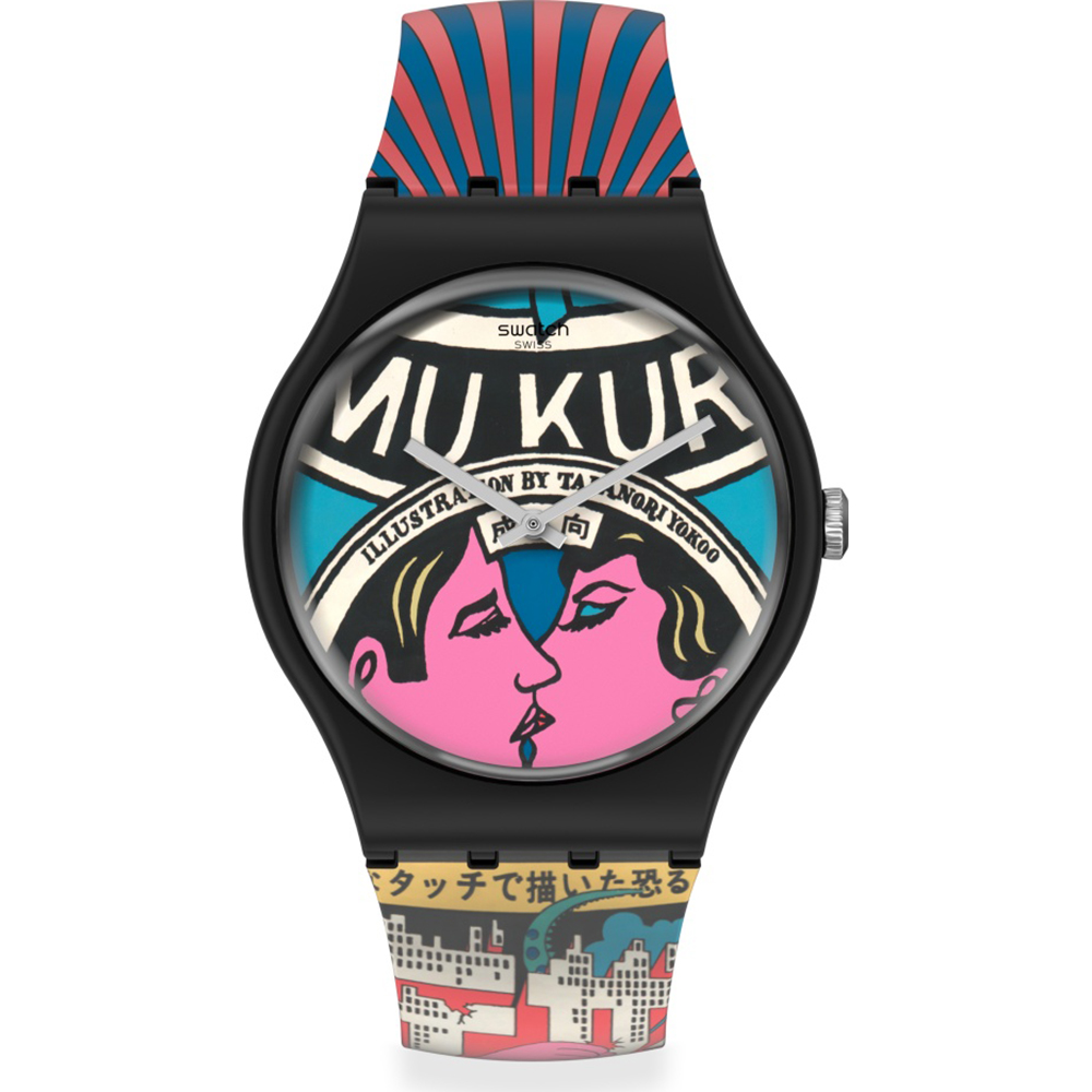 Montre Swatch NewGent SUOZ334 The city and design, The wonders of life - by Tanadori Yokoo