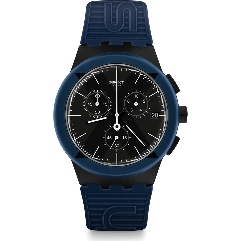 Montre Swatch New Chrono Plastic SUSB418 X-District Blue