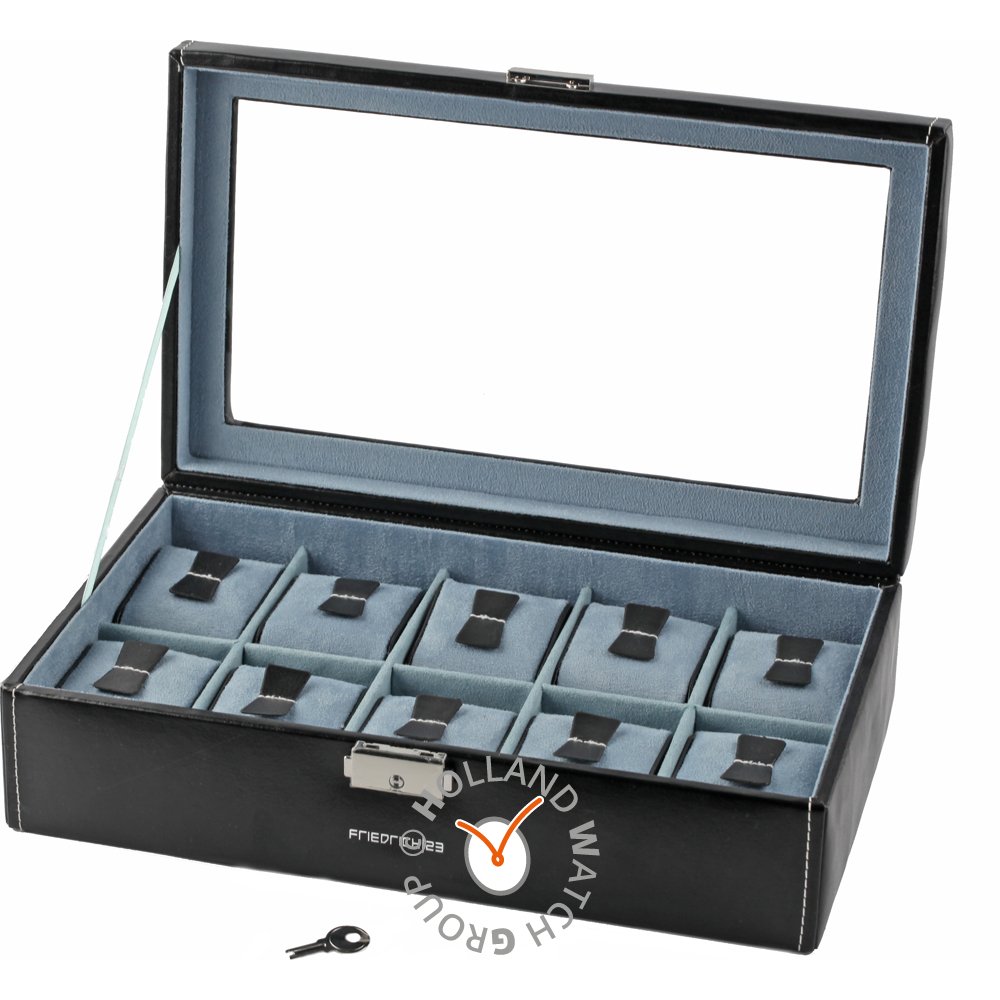 Boîte à montres HWG Accessories bond-10-black1 Watch storage box