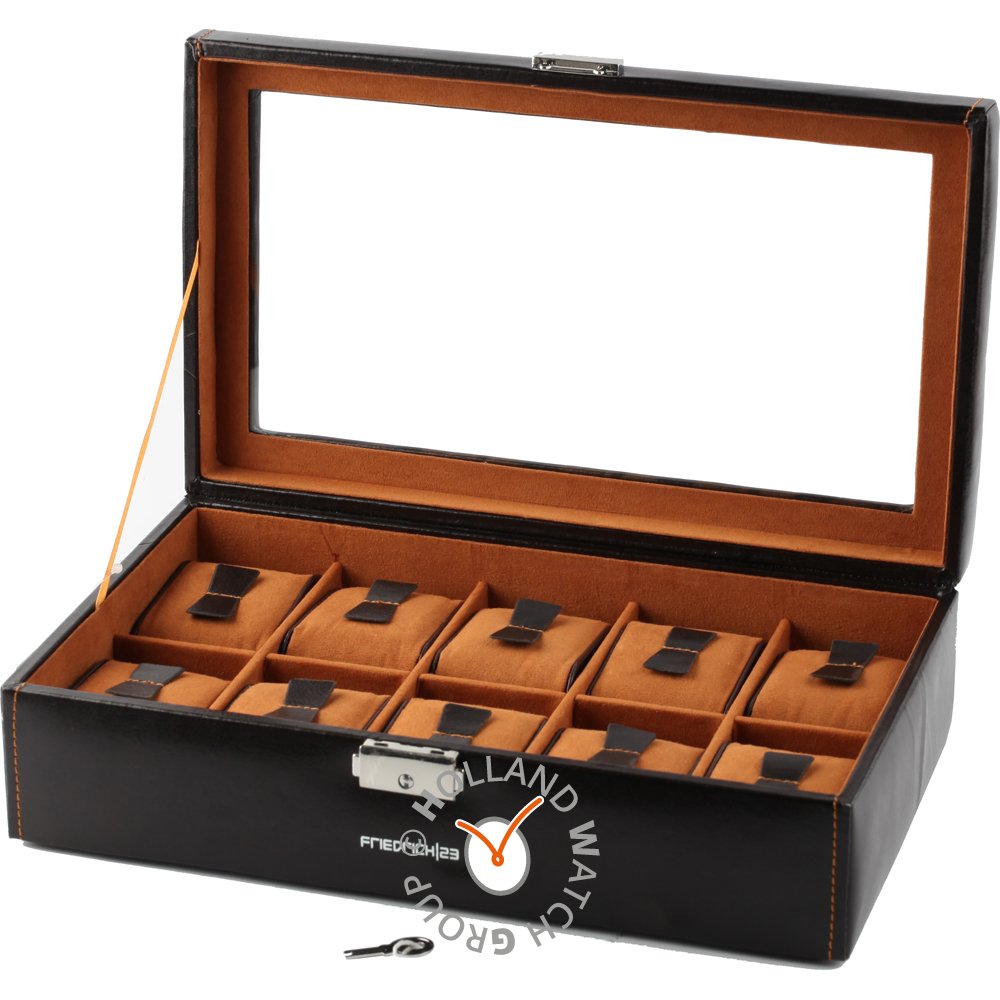 Boîte à montres HWG Accessories bond-10-Brown1 Watch storage box
